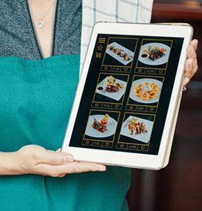 menu digital en tablet