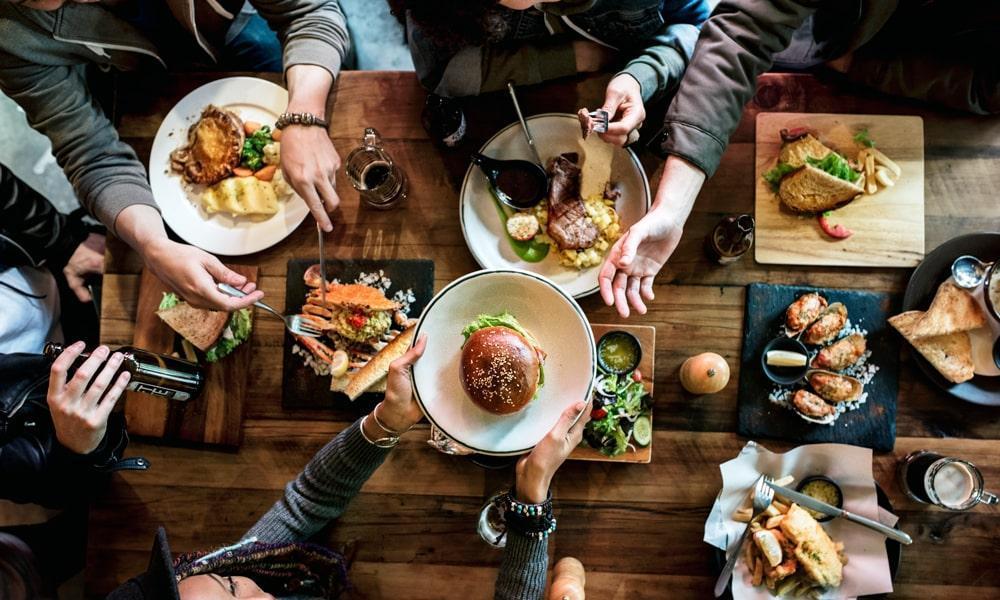 las 3 m de un restaurante